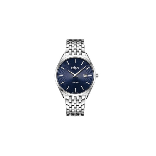 Ultraslim Mens Stainless Steel Quartz Blue Dial Watch GB08010/05