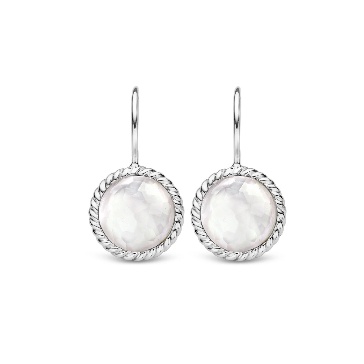 7711MW Ti Sento Sterling Silver Mother of Pearl Drop Earrings