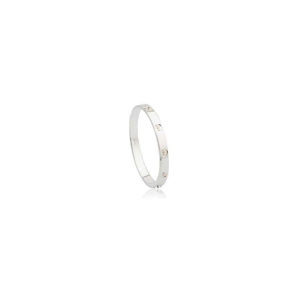 Ladies Silver and Gold Tree of Life Insignia Bangle 3STOLMNBG1