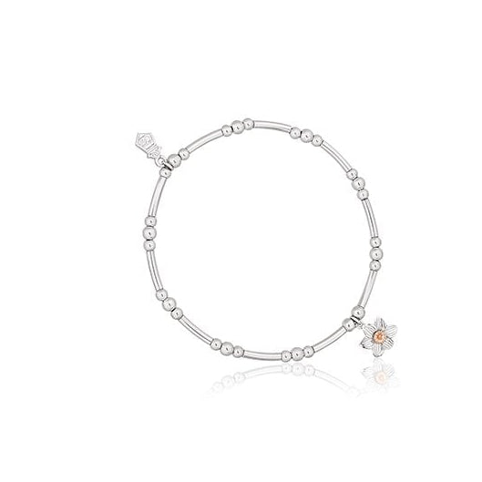 Silver & Welsh Gold Ladies Daffodil Affinity Bracelet 3SBBR14S