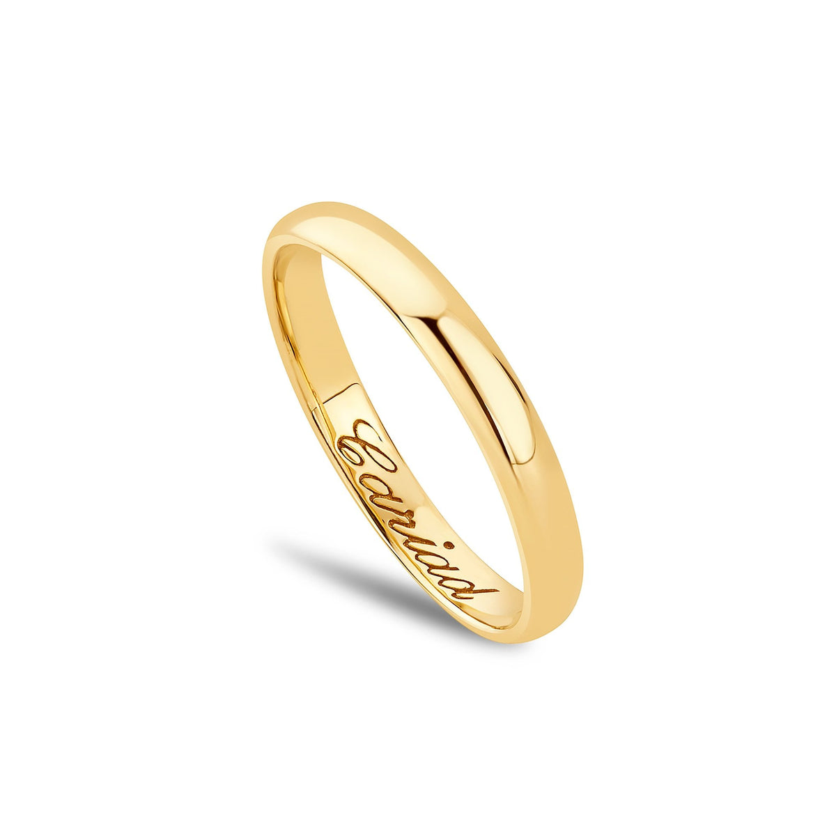 9ct Yellow Gold Ladies 3mm Cariad Wedding Ring Windsor WED3DY