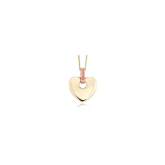 9ct Gold Ladies Cariad Diamond Heart Pendant CAHP