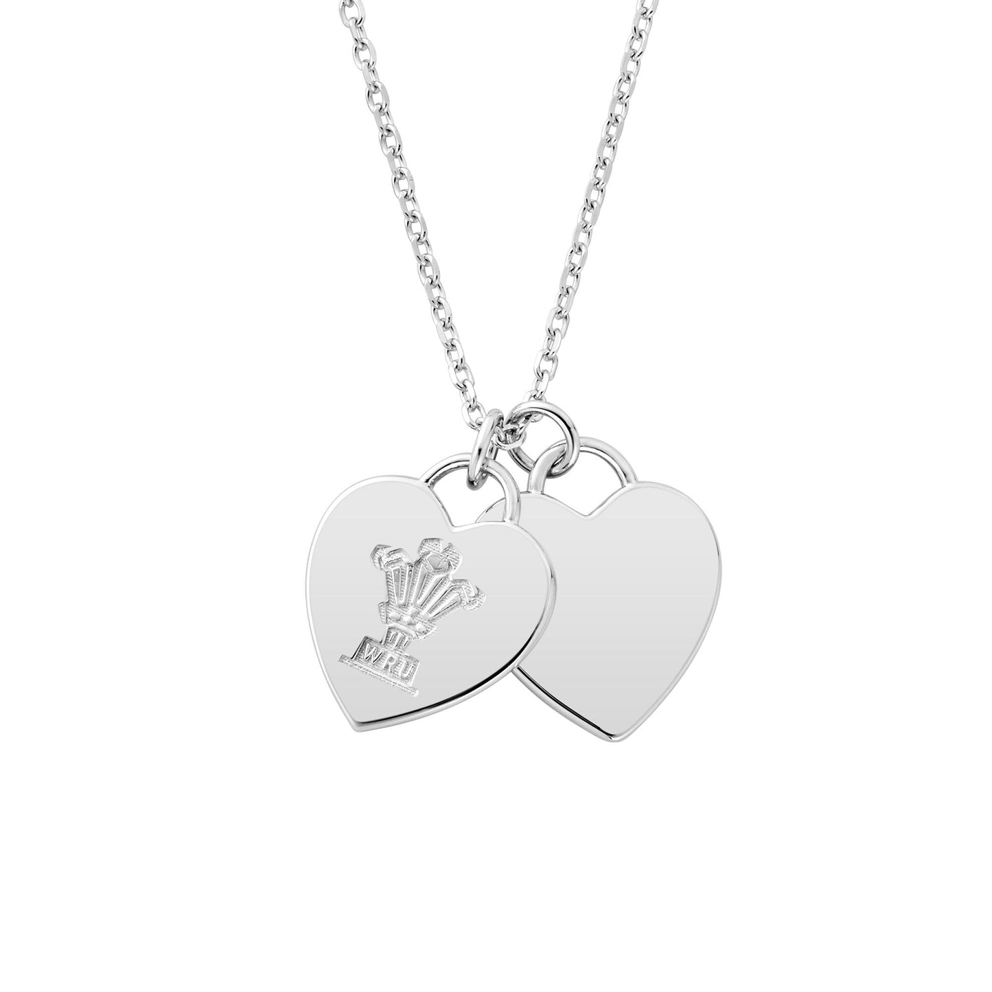 Silver & Welsh Gold Ladies WRU Welsh Heart Pendant 3SWRU0658