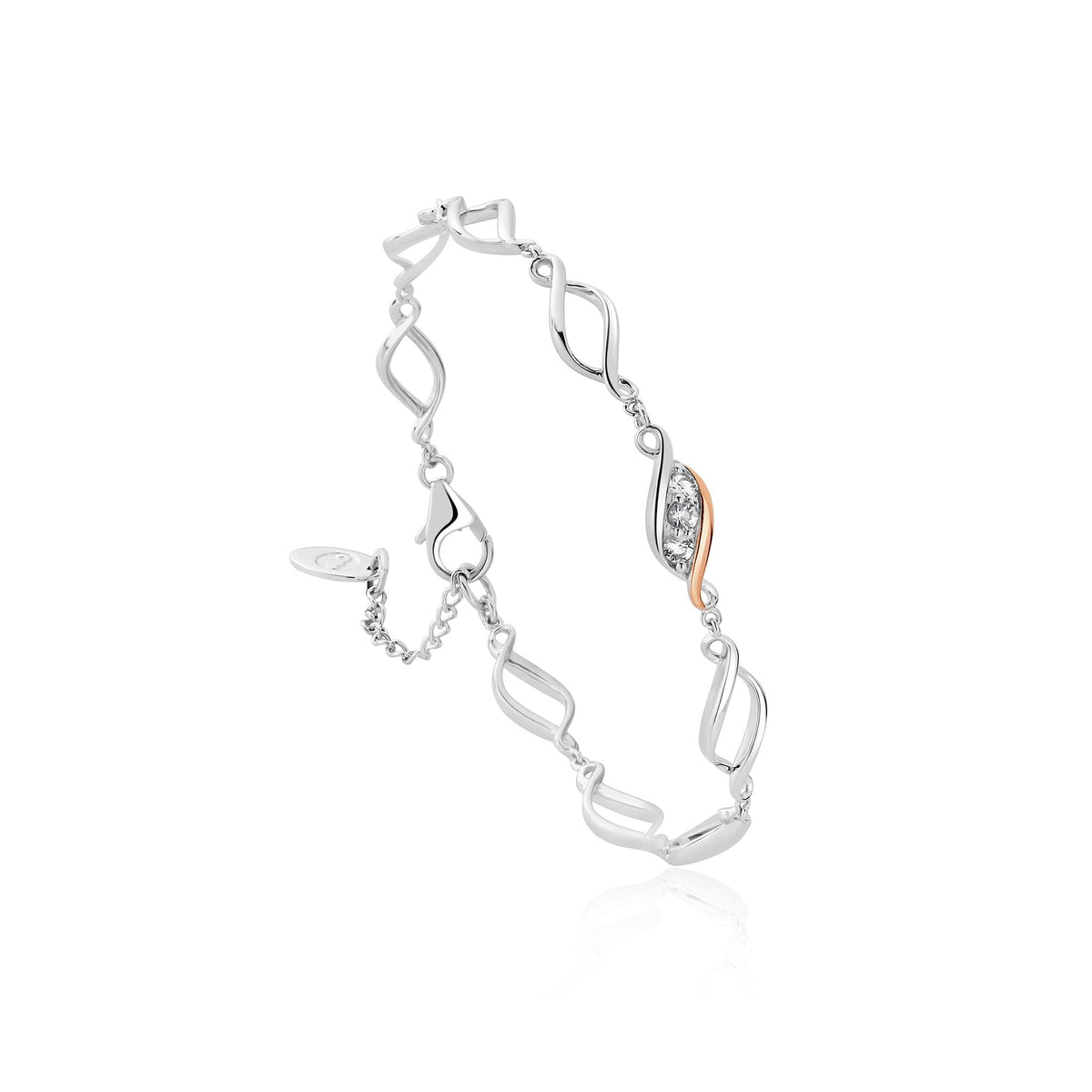 Silver & Gold Past Present Future Silver Bracelet 3SPPF0651