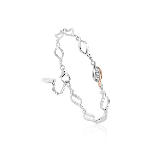 Silver & Gold Past Present Future Silver Bracelet 3SPPF0651