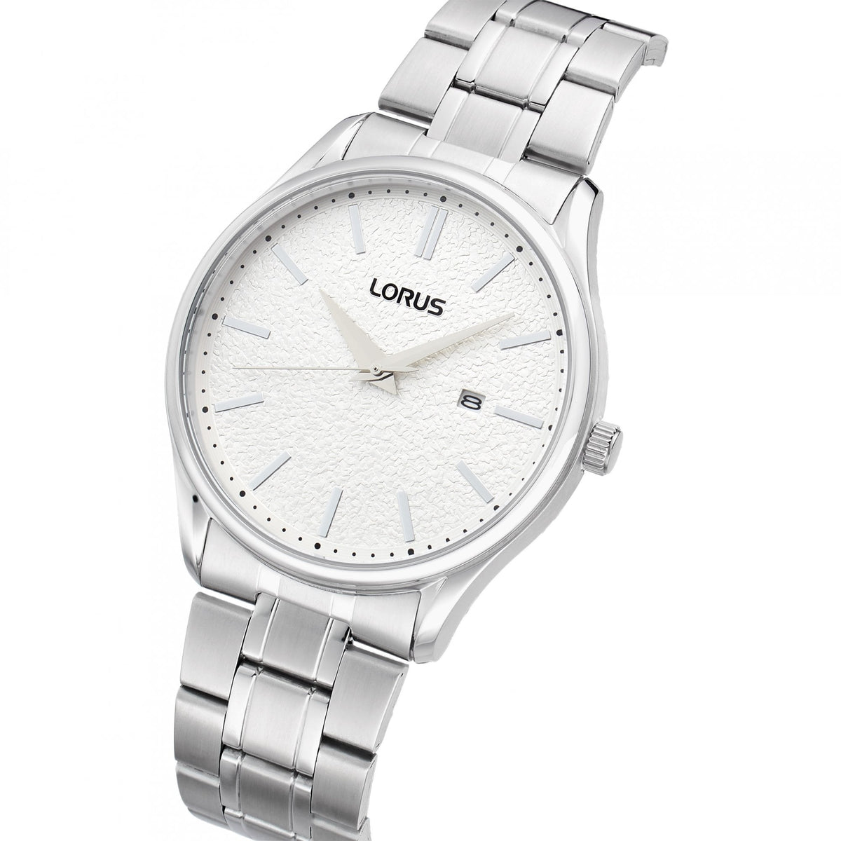 Gents Steel Everyday Battery Watch on Bracelet, Date RH931QX9
