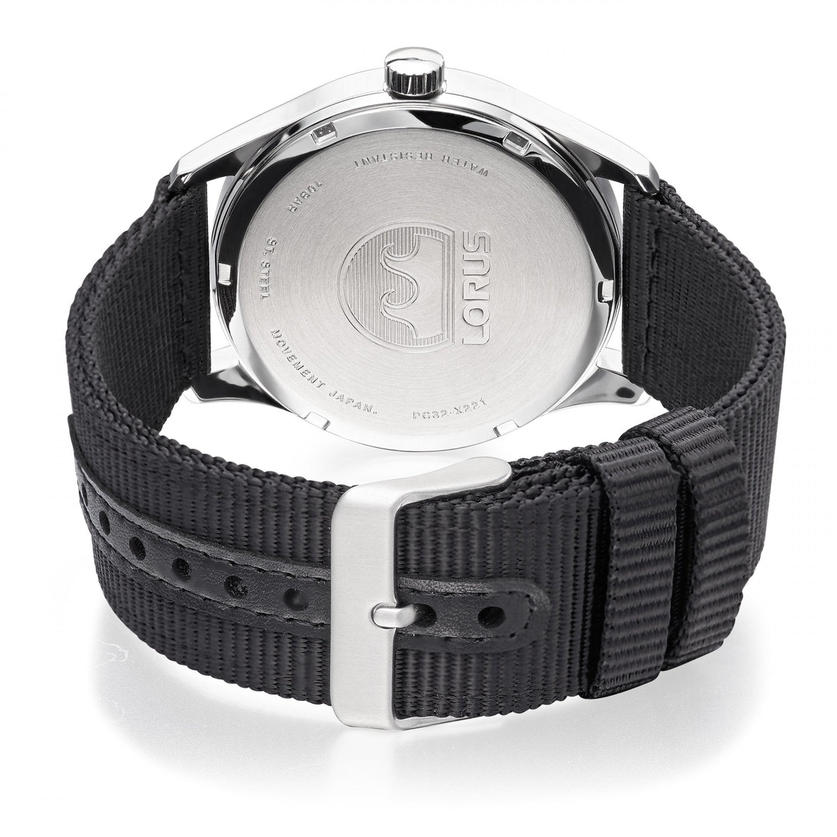 Gents Steel Battery Watch on Fabric Strap with Date RH927QX9