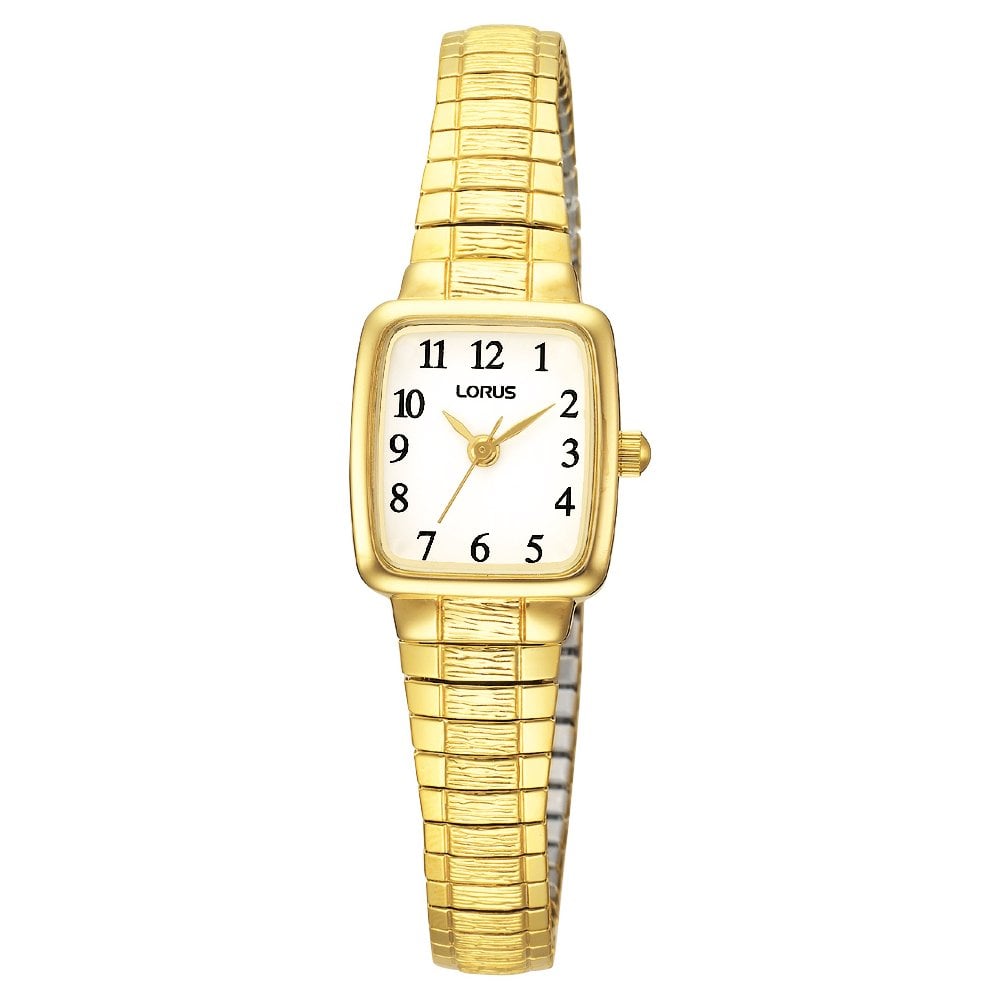 Ladies Gold Tone Square Watch on Expanding Bracelet RG314AX9