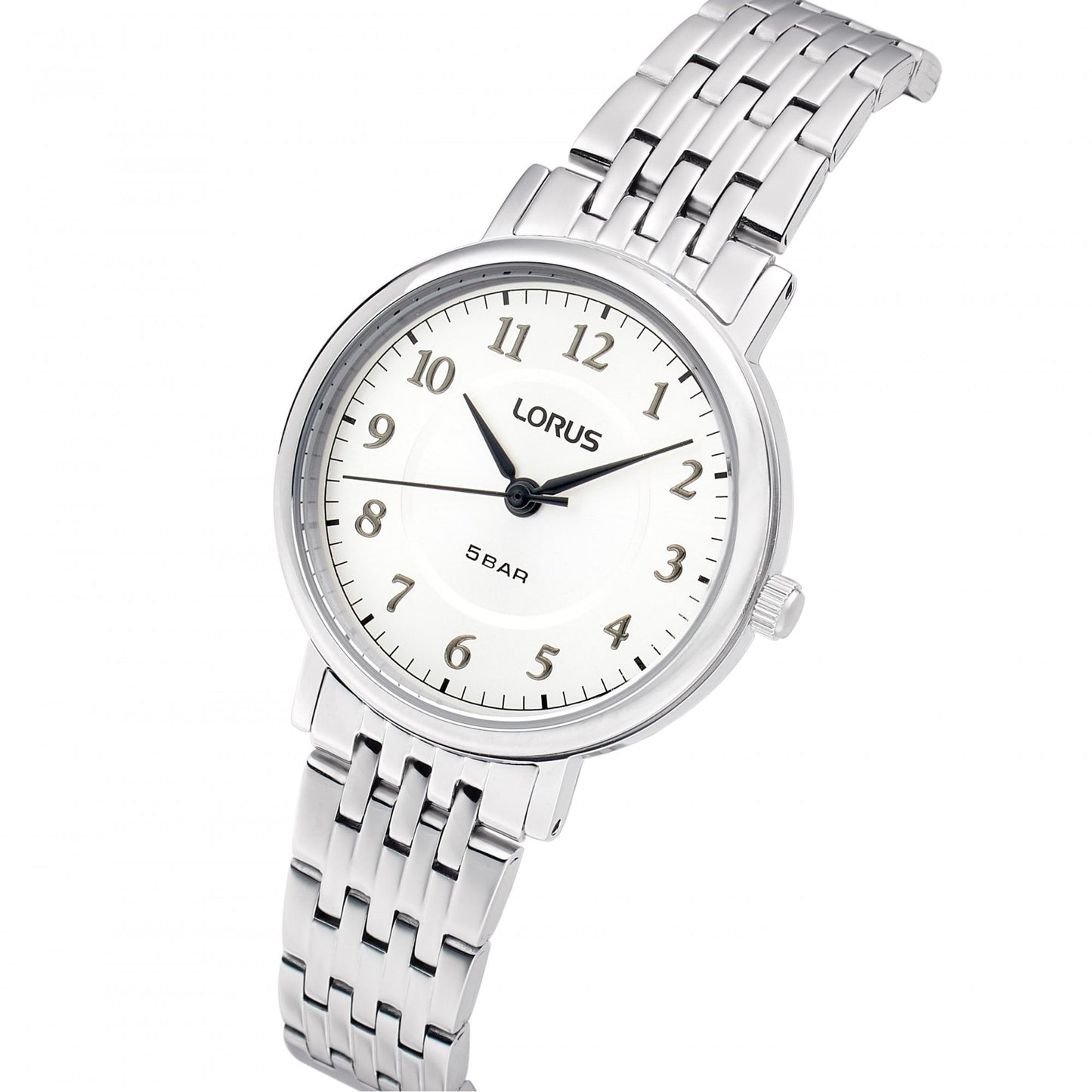 Ladies Steel Battery Watch on Bracelet, Clear Face RG221XX9