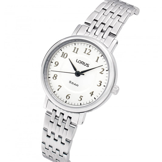 Ladies Steel Battery Watch on Bracelet, Clear Face RG221XX9