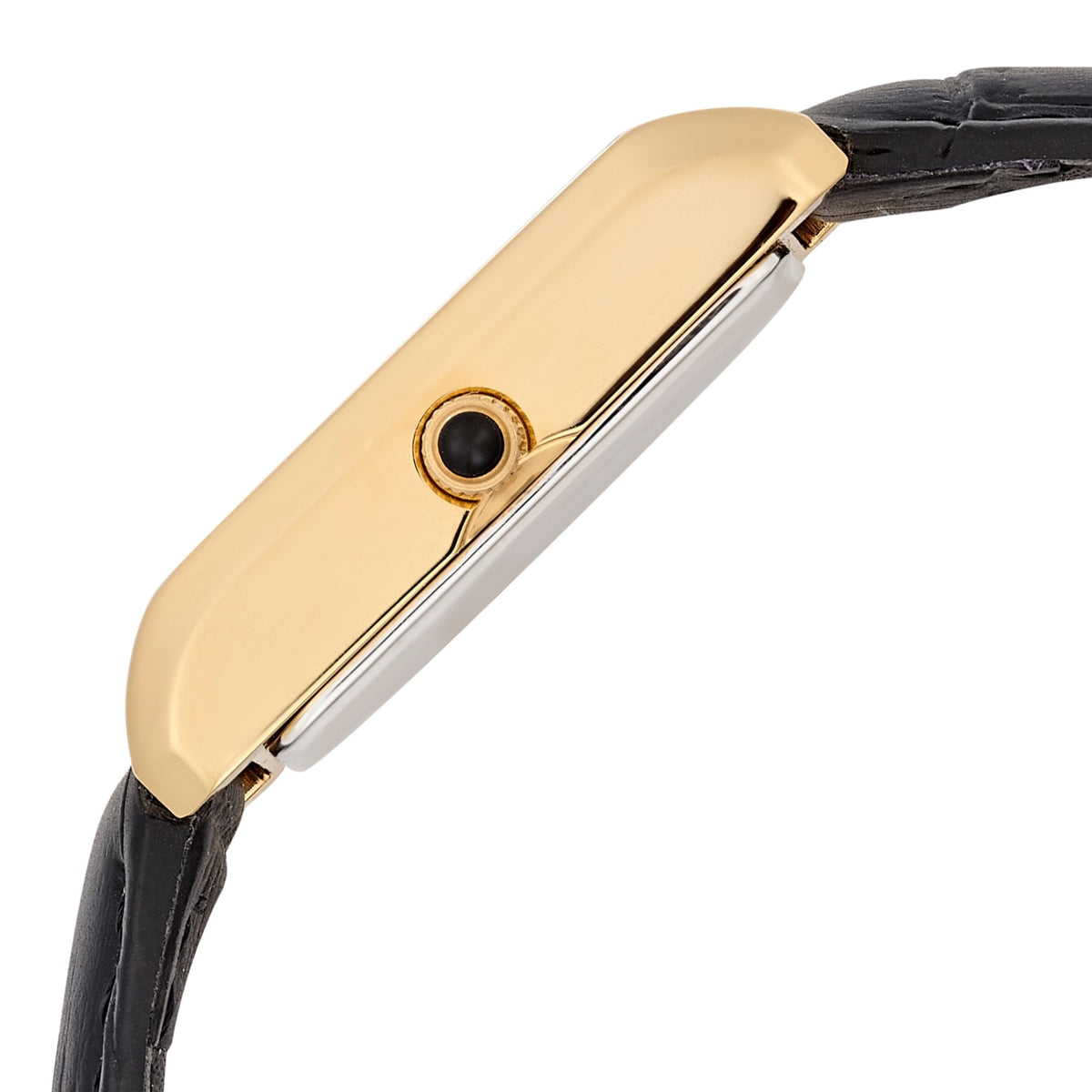 Ladies Gold Tone Rectangular Watch on Leather Strap RG290VX9