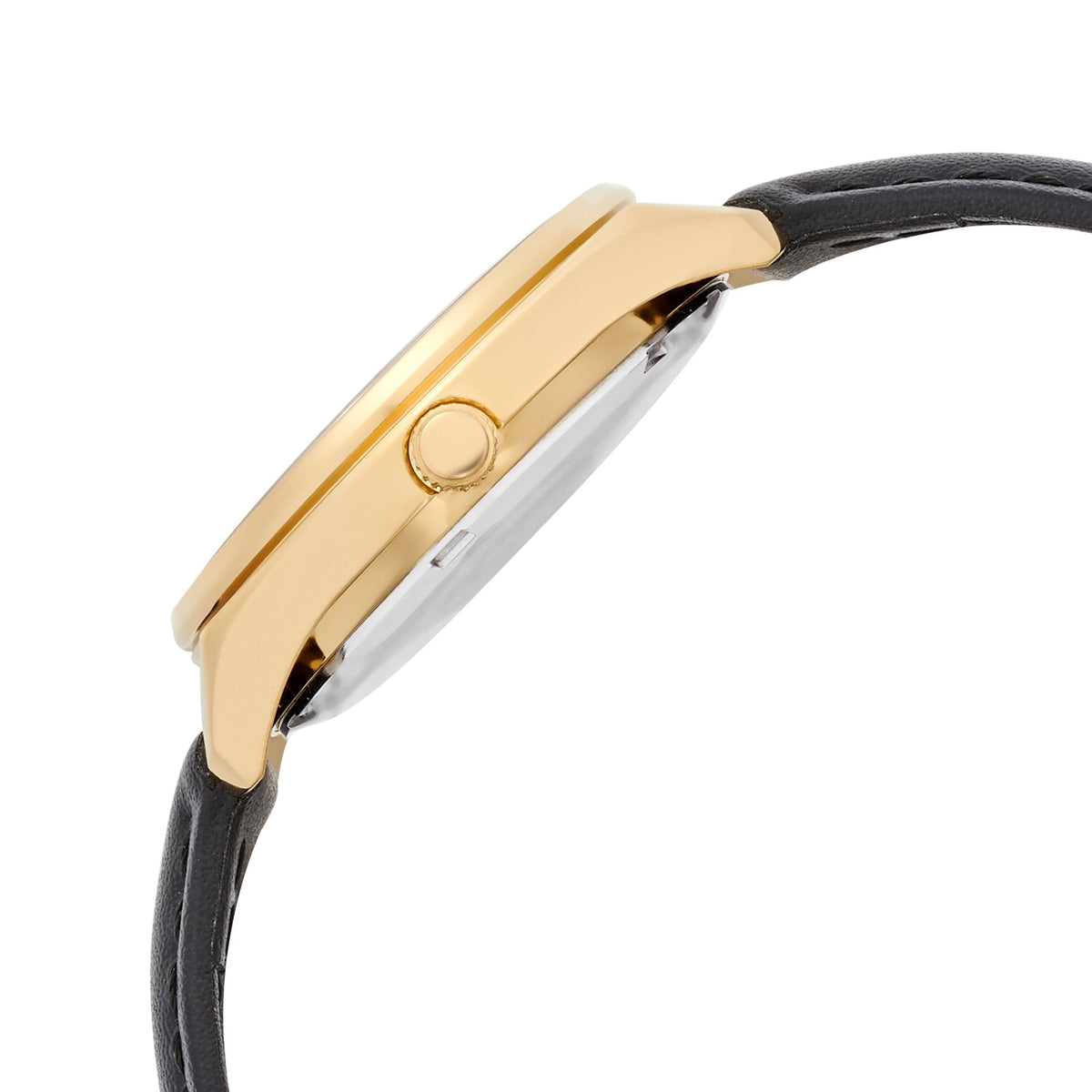 Ladies Gold Tone Solar Watch on Leather Strap RY518AX9