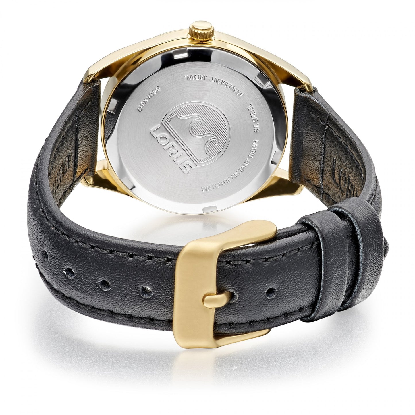 Ladies Gold Tone Solar Watch on Leather Strap RY518AX9