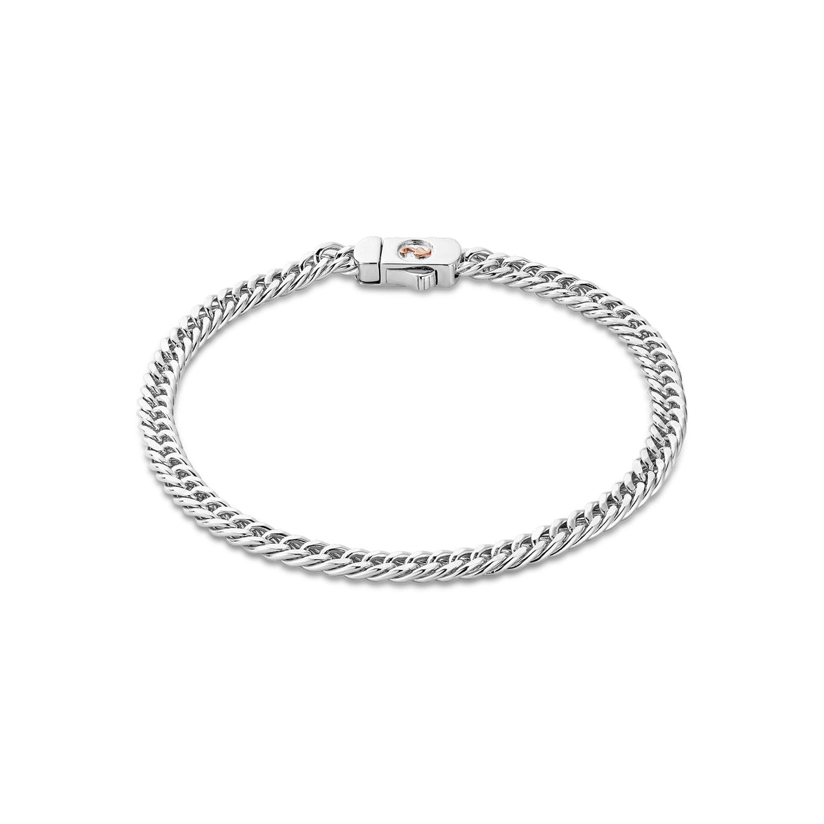 Silver & Gold Tree Of Life Insignia Curb Bracelet 3SCHN0733