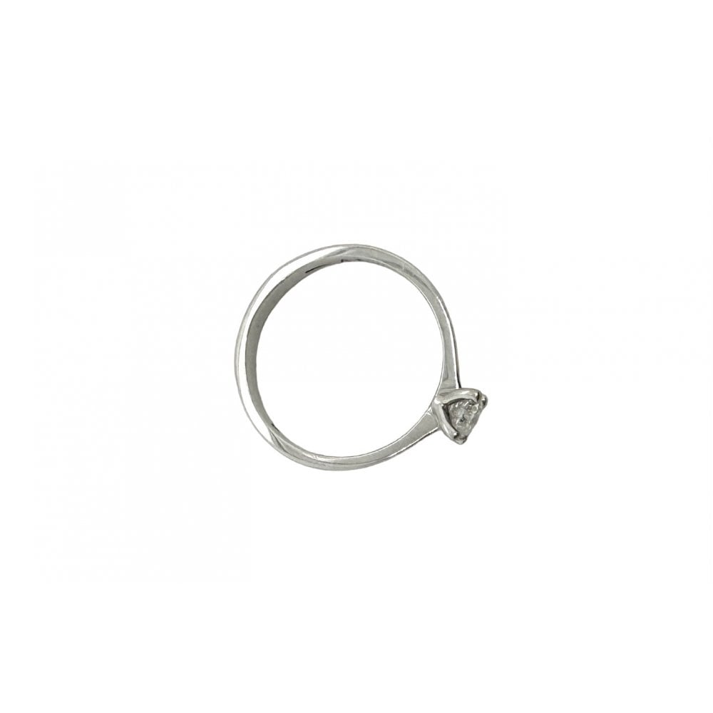 9ct White Gold Single Stone Diamond Engagement Ring