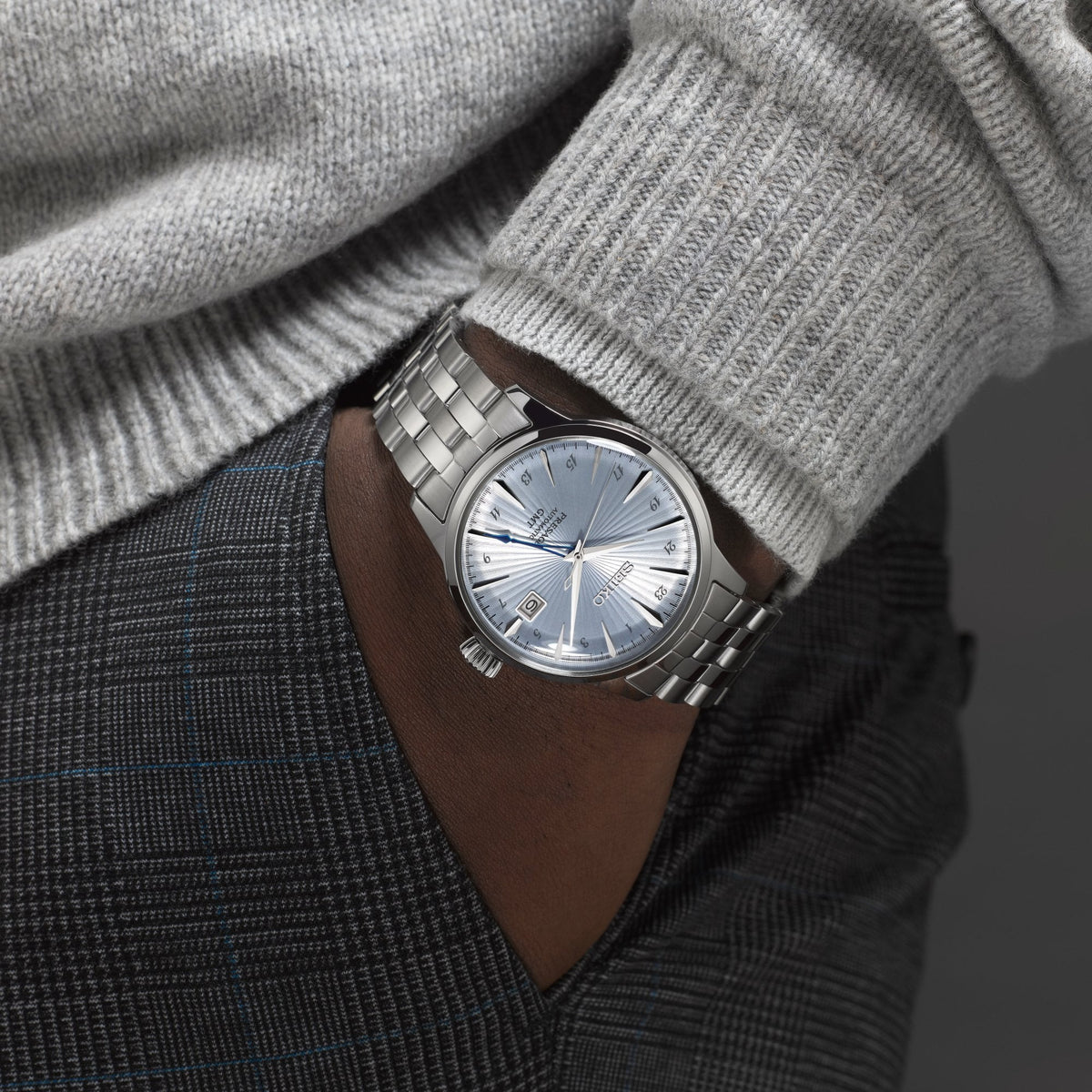 Presage Stainless Steel Automatic GMT Watch Skydiving SSK037J1