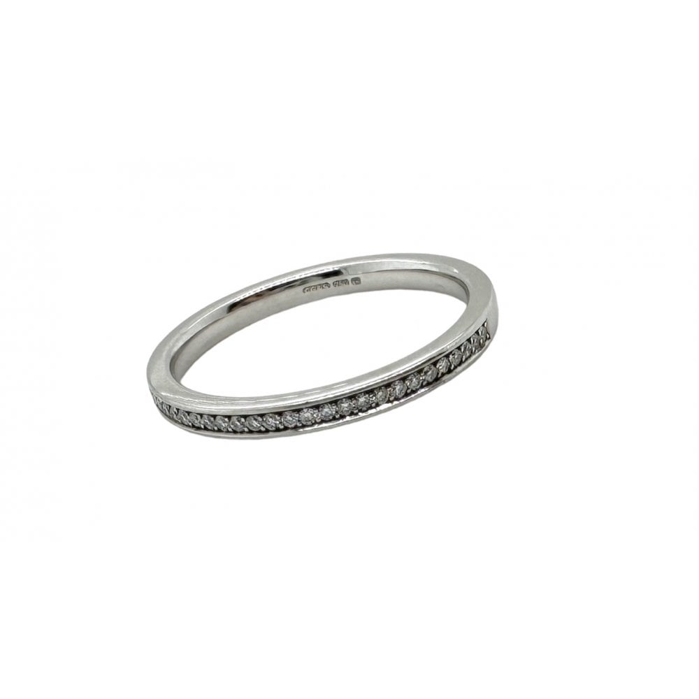 Ladies 18ct White Gold Diamond Half Eternity Ring 0.12ct
