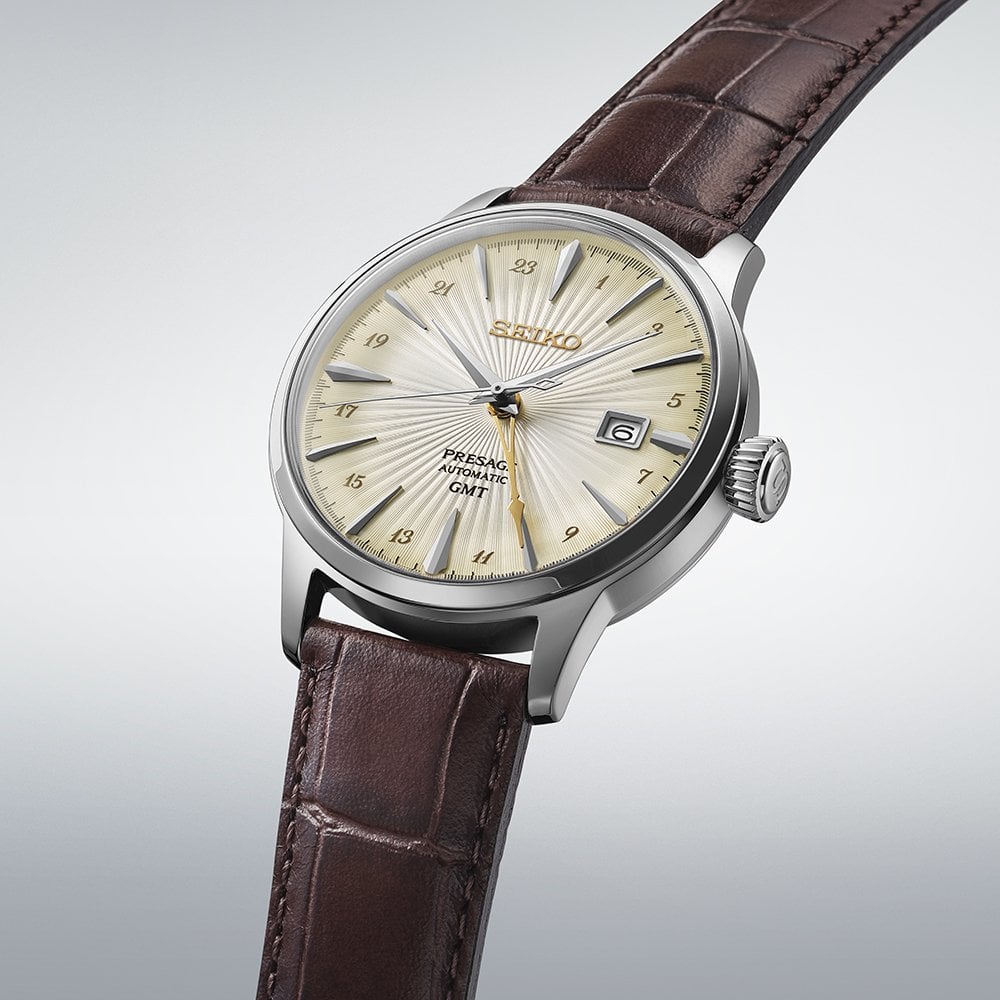 Presage Steel Automatic GMT Watch Acacia Cocktail Time SSK041J1