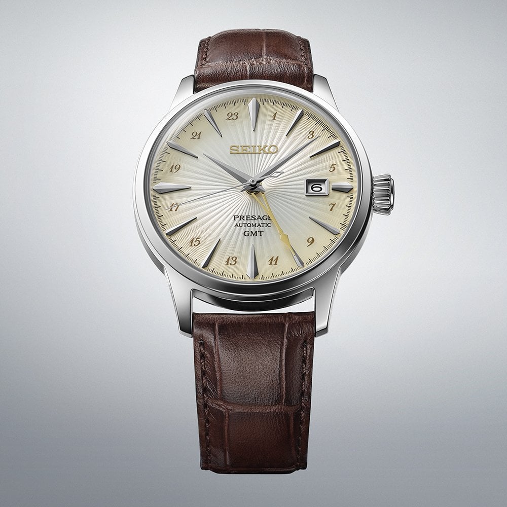 Presage Steel Automatic GMT Watch Acacia Cocktail Time SSK041J1