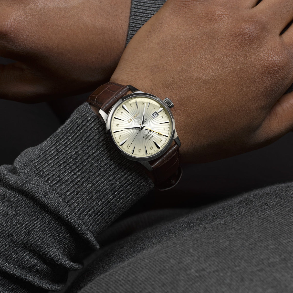 Presage Steel Automatic GMT Watch Acacia Cocktail Time SSK041J1