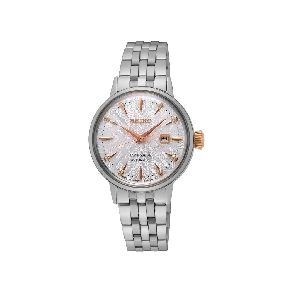 Presage Ladies Steel Automatic Diamond Set Watch SRE009J1