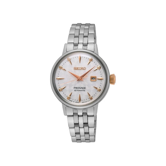 Presage Ladies Steel Automatic Diamond Set Watch SRE009J1