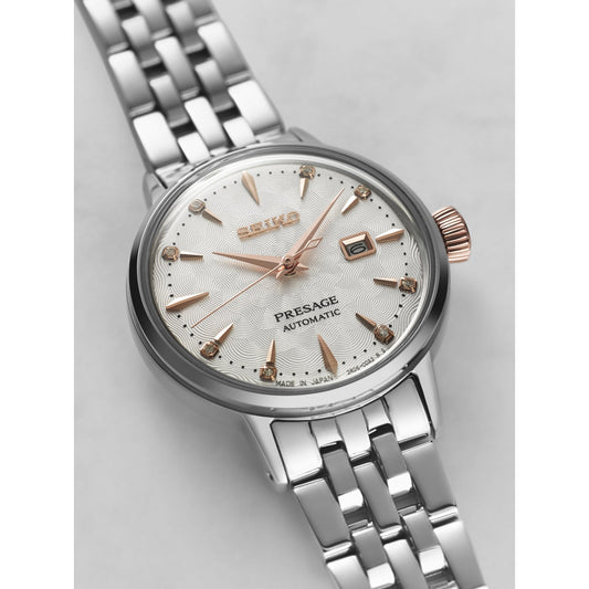 Presage Ladies Steel Automatic Diamond Set Watch SRE009J1