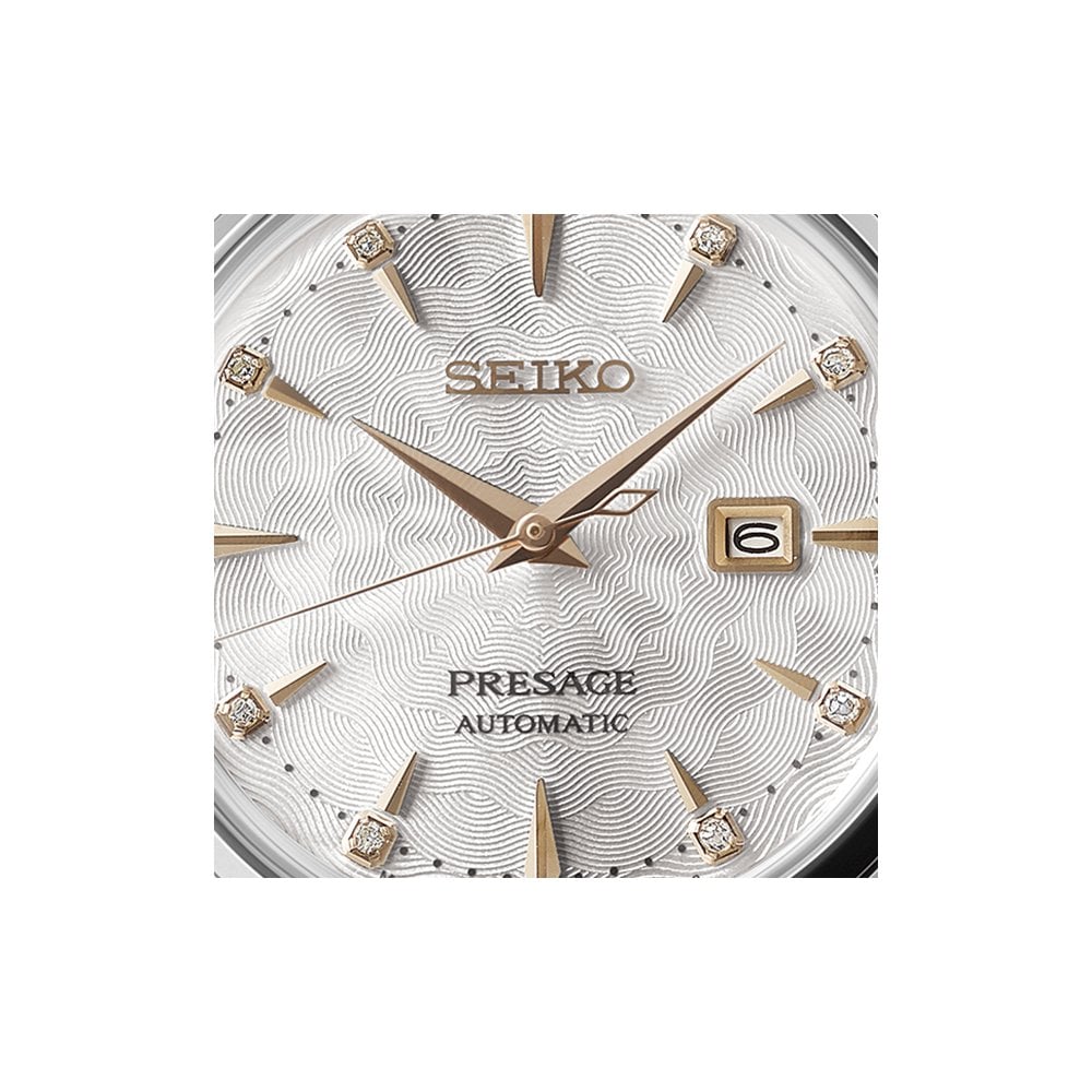 Presage Ladies Steel Automatic Diamond Set Watch SRE009J1