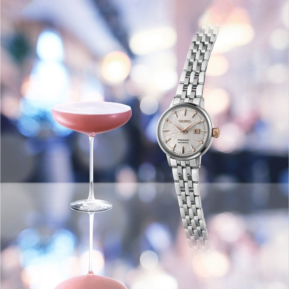 Presage Ladies Steel Automatic Diamond Set Watch SRE009J1
