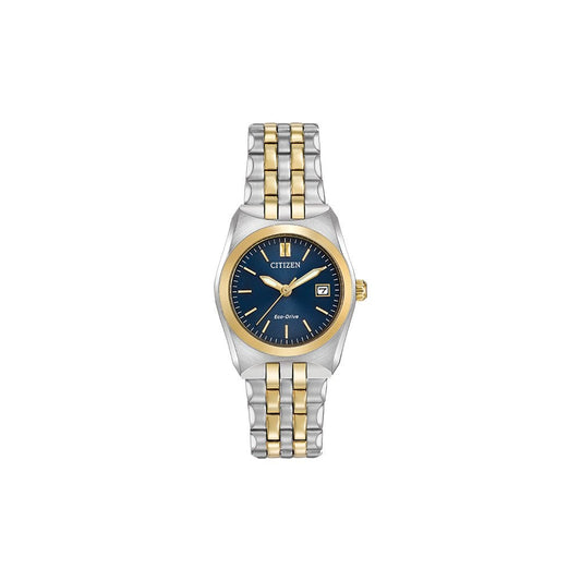 Ladies Two Tone Solar Powered Eco-Drive Watch EW2294-53L