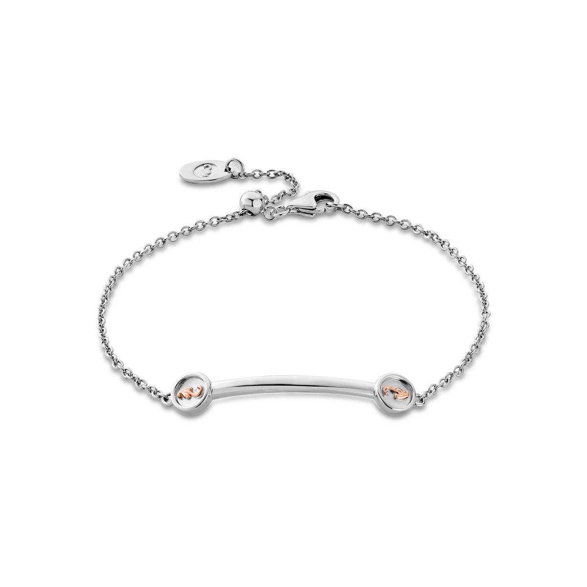 Silver & Gold Tree Of Life Insignia Curve Bracelet 3STOL0226