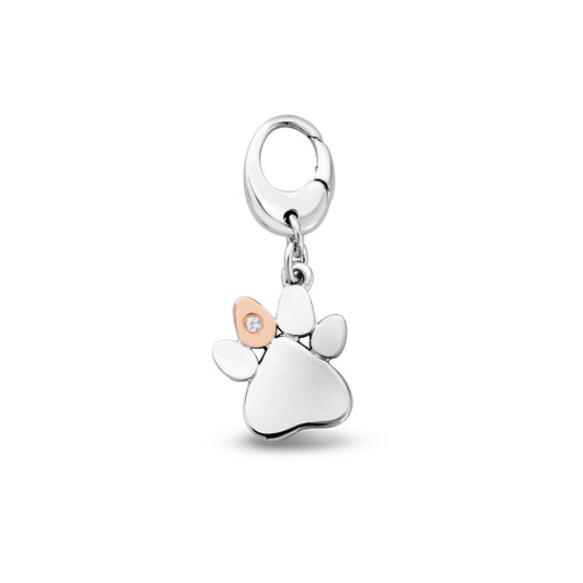 Silver & Welsh Gold Ladies Tree Of Life Paw Charm 3SPWP0774