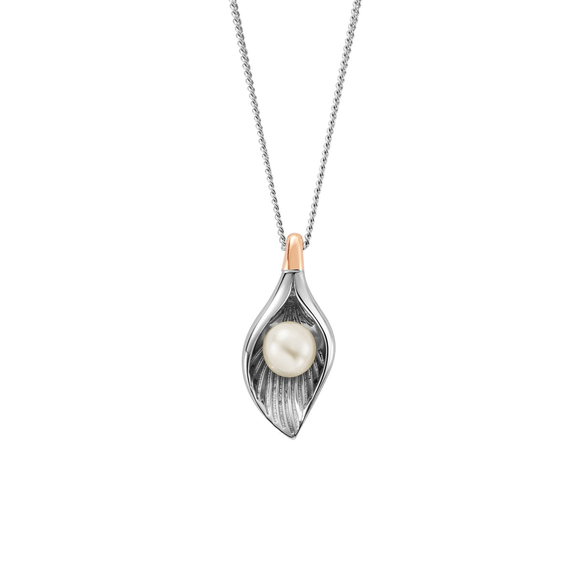 Silver & Gold Beachcomber Shell And Pearl Pendant 3SLYV0790