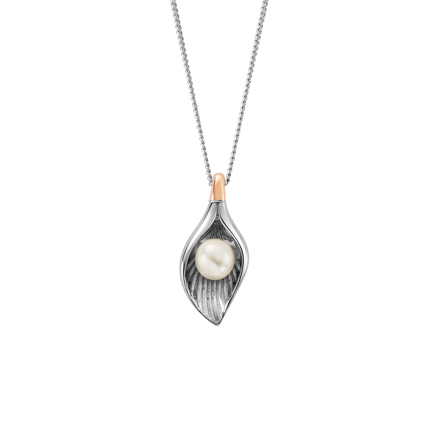 Silver & Gold Beachcomber Shell And Pearl Pendant 3SLYV0790