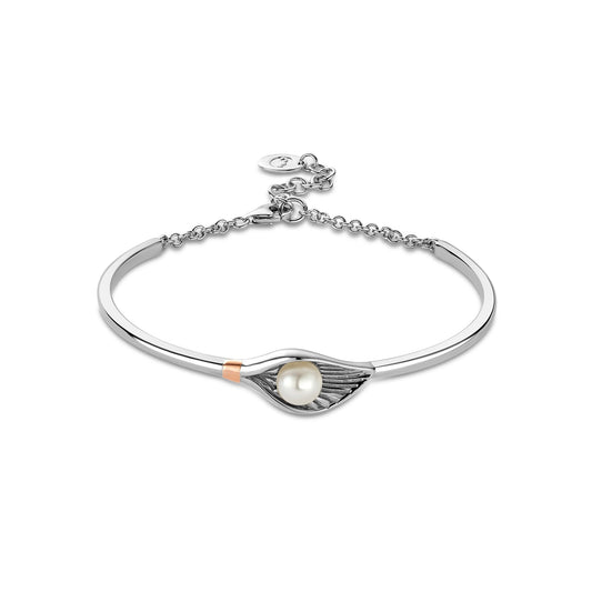 Silver & Welsh Gold Beachcomber Shell Pearl Bracelet 3SLYV0793