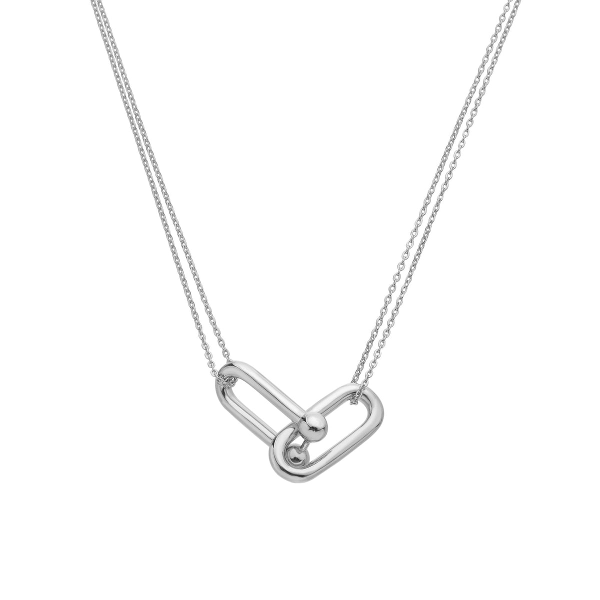 Sterling Silver Ladies Icon Diamond Necklace DN209