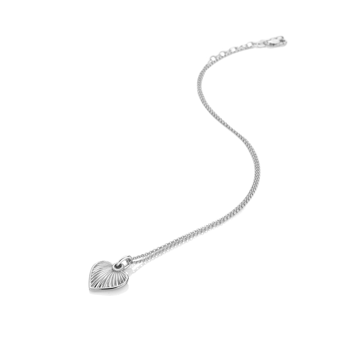 Sterling Silver Ladies Diamond Essence Heart Pendant DP1029