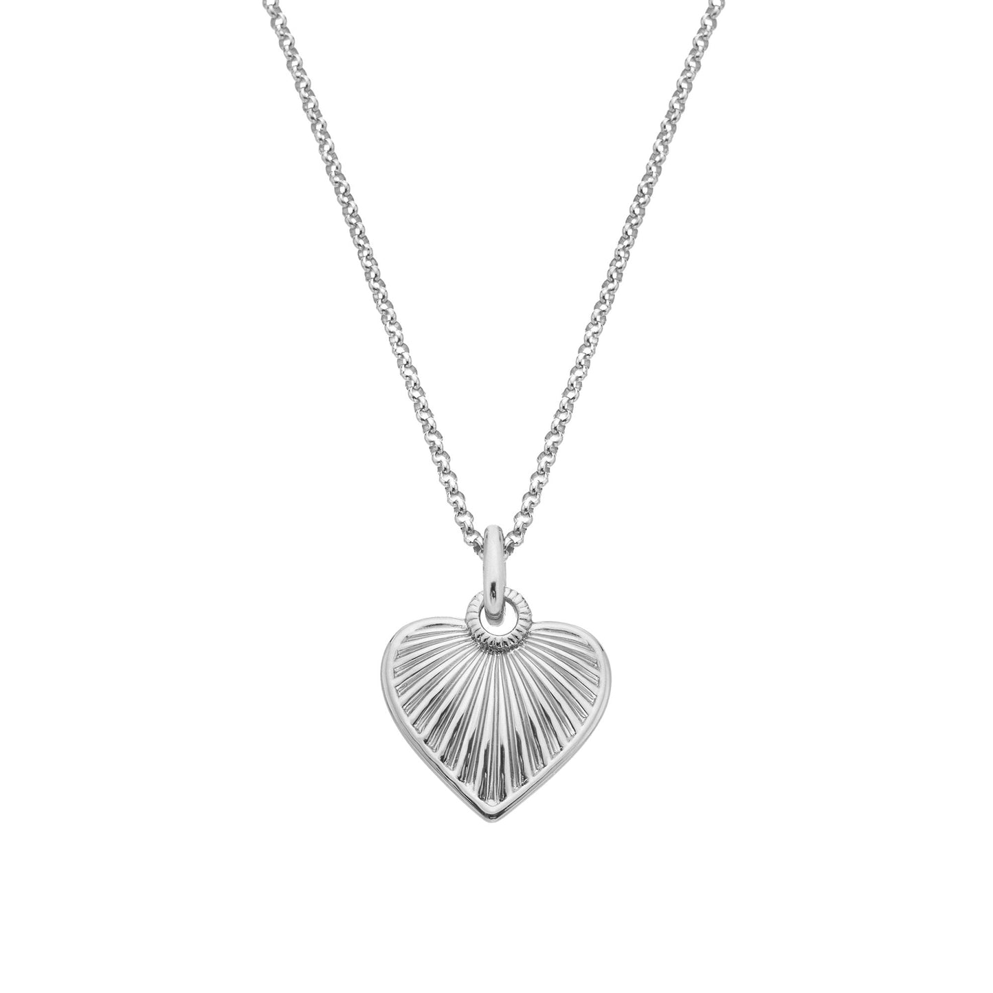 Sterling Silver Ladies Diamond Essence Heart Pendant DP1029