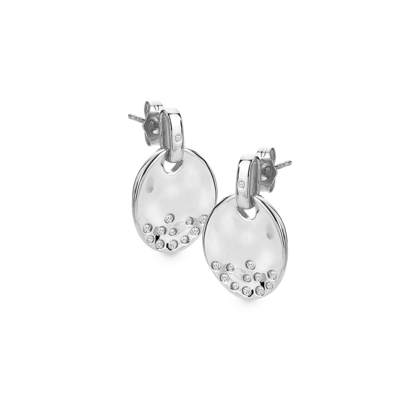Sterling Silver Ladies Diamond Illuminate Stud Earrings DE826