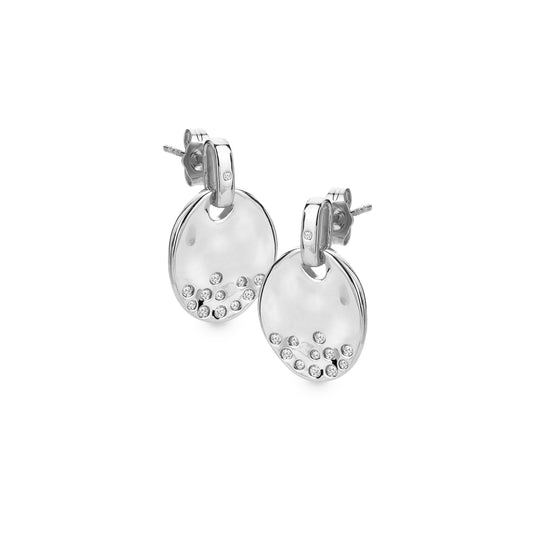 Sterling Silver Ladies Diamond Illuminate Stud Earrings DE826