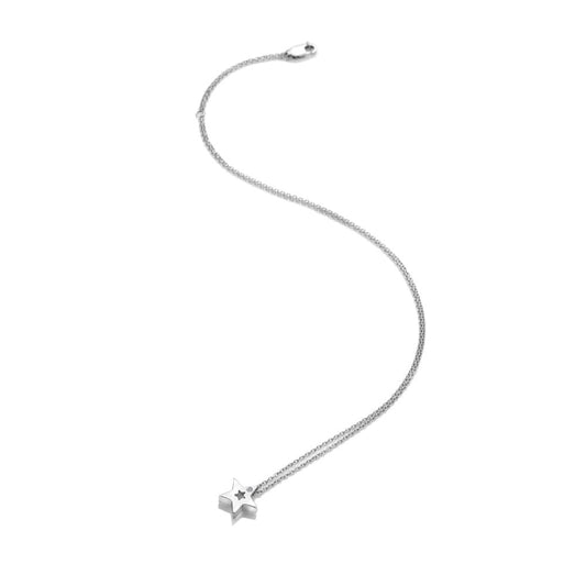 Ladies Sterling Silver Diamond Amulet Star Pendant DP722