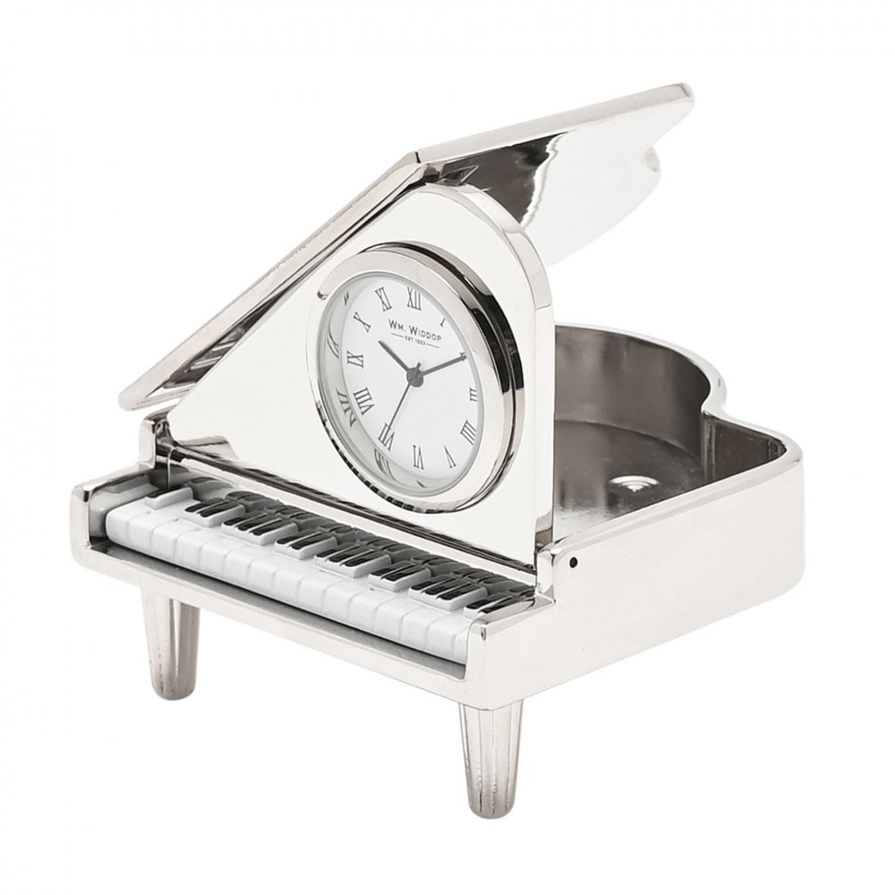 Novelty Miniature Battery Grand Piano Mantel Clock 9884