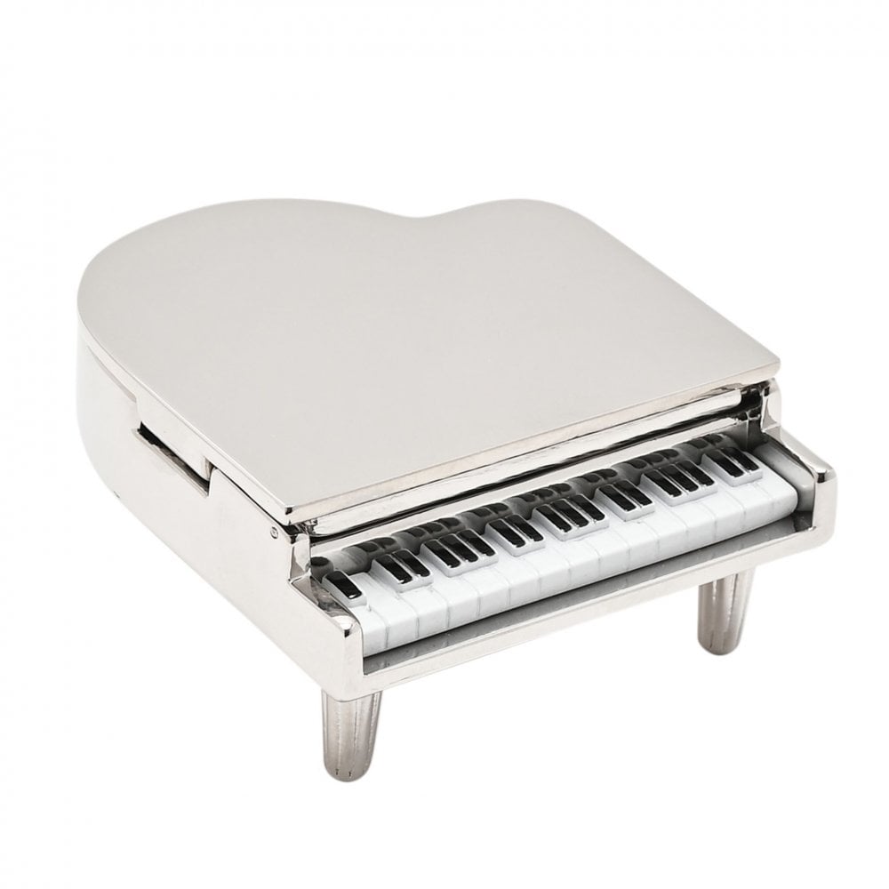 Novelty Miniature Battery Grand Piano Mantel Clock 9884