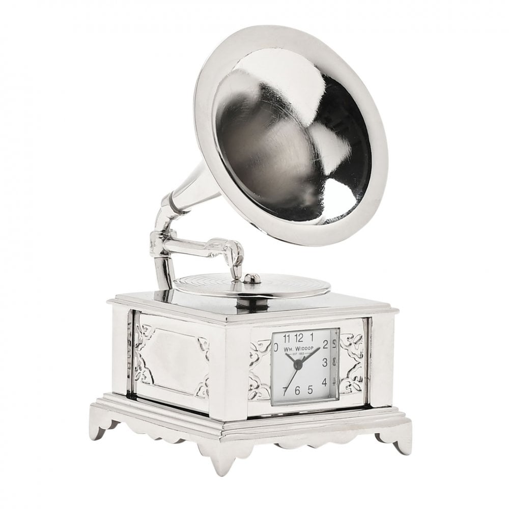 Novelty Miniature Quartz Gramophone Mantel Clock 9885
