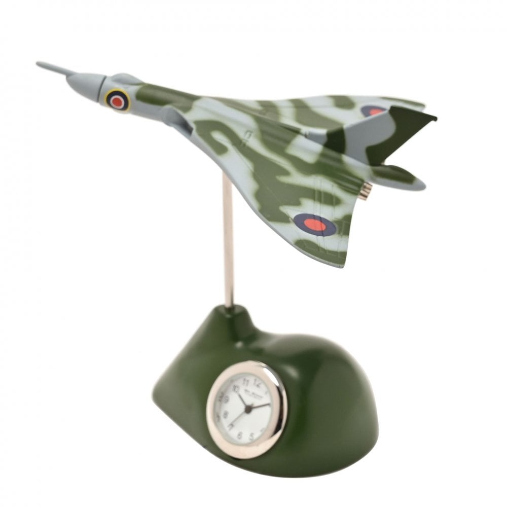 Novelty Miniature Vulcan Plane Quartz Mantel Clock RAF422