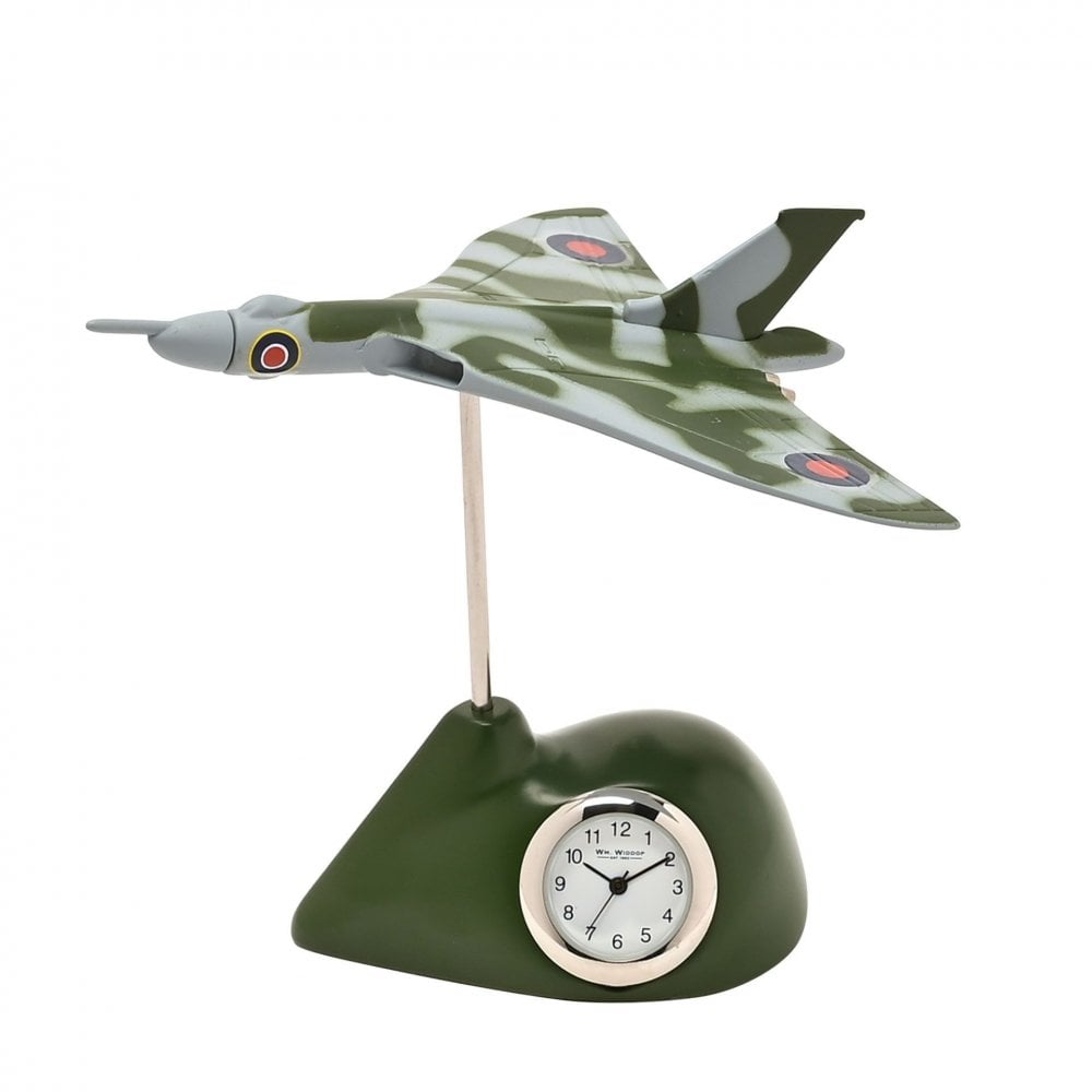 Novelty Miniature Vulcan Plane Quartz Mantel Clock RAF422