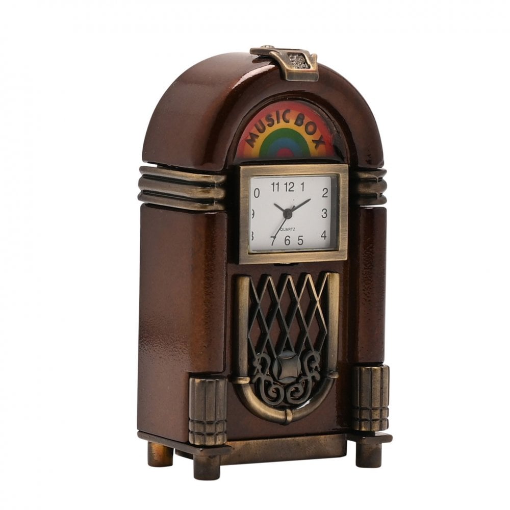 Novelty Quartz Battery Miniature Juke Box Clock 9730