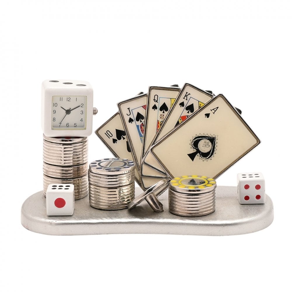 Novelty Miniature Quartz Battery Casino Mantel Clock 9729