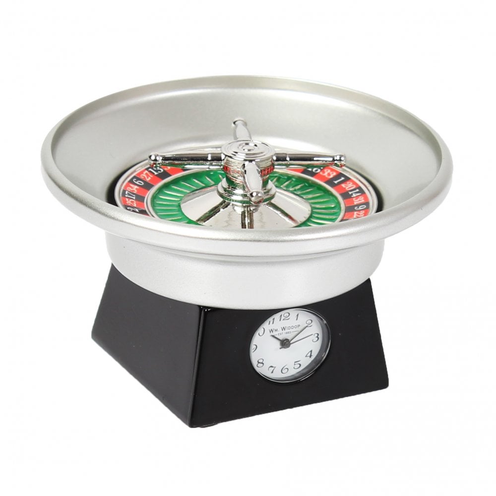 Novelty Miniature Quartz Roulette Wheel Mantel Clock 9656