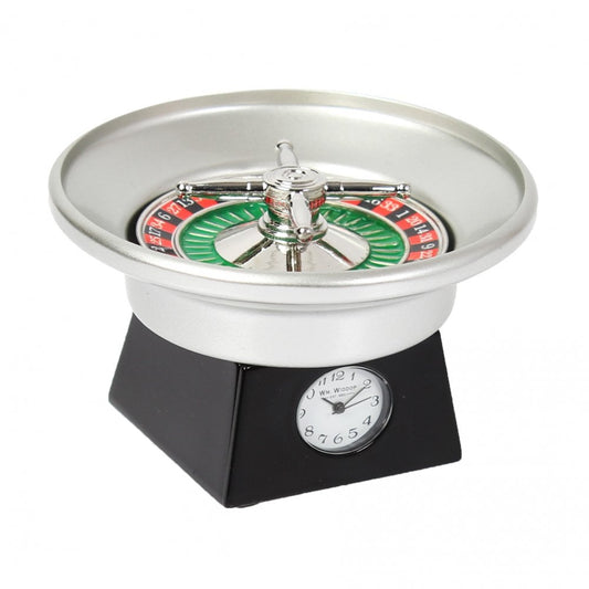 Novelty Miniature Quartz Roulette Wheel Mantel Clock 9656